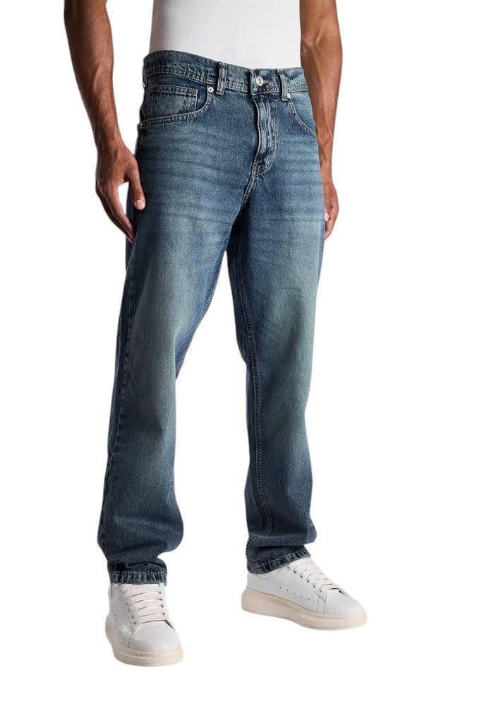 RELAXED FIT BLUE TINT GREEN WASHED
