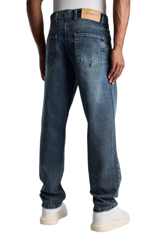 RELAXED FIT BLUE TINT GREEN WASHED