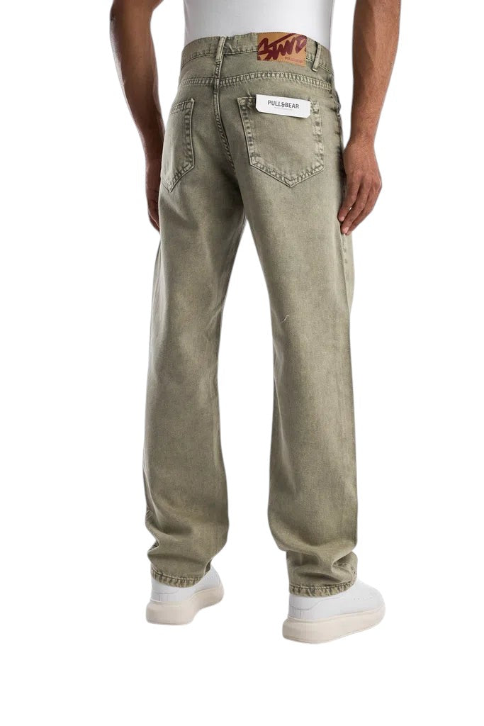 RELAXED FIT OLIVE GREEN WASHED