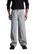 light gray tailored pants baggy fit