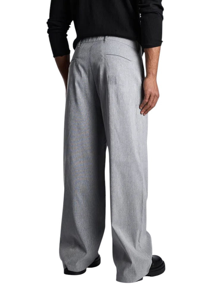 light gray tailored pants baggy fit