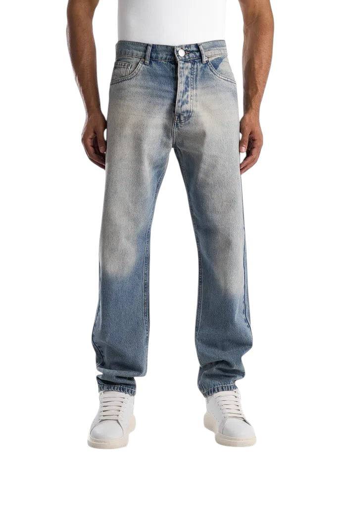RELAXED FIT BLUE GRAY WASHED