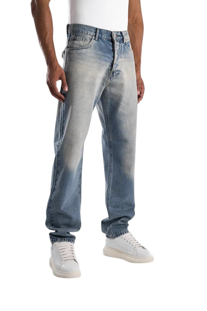 RELAXED FIT BLUE GRAY WASHED