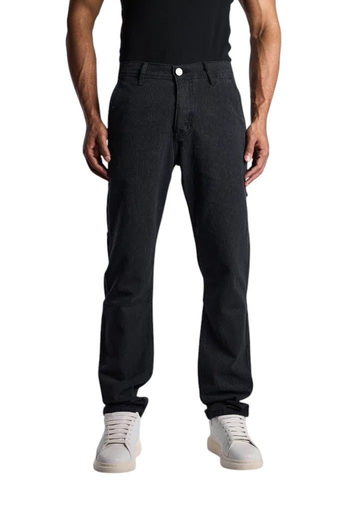 leopard PRINT Carpenter PANTS BLACK