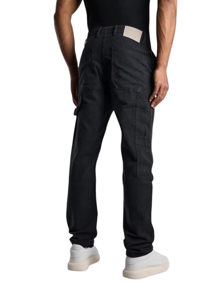 leopard PRINT Carpenter PANTS BLACK
