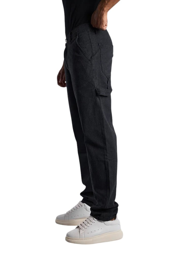 leopard PRINT Carpenter PANTS BLACK