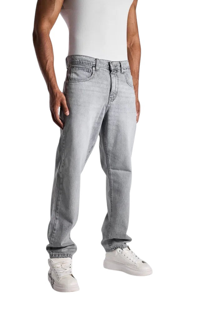 RELAXED FIT LIGHT GRAY WASHED