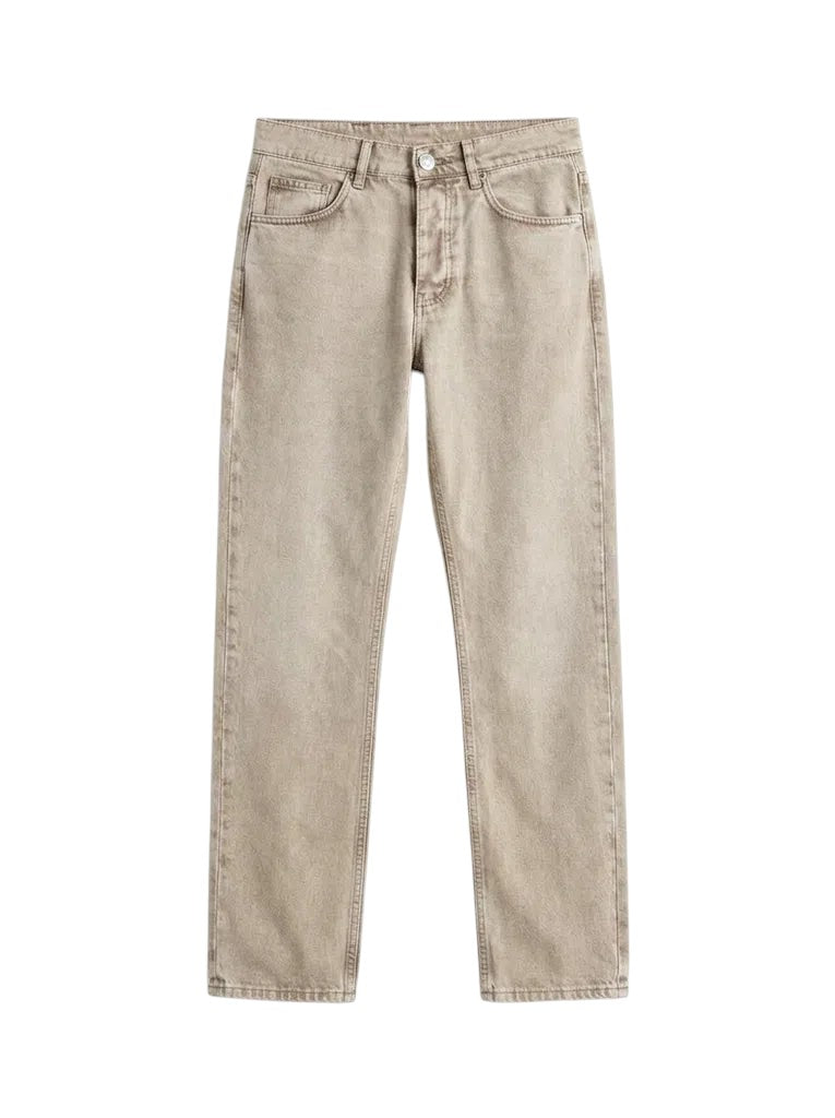 RELAXED FIT BEIGE WASHED