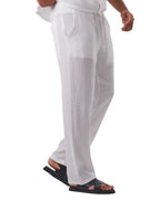 linen pants set WHITE