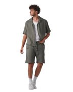 linen SHORT set OLIVE