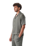linen SHORT set OLIVE