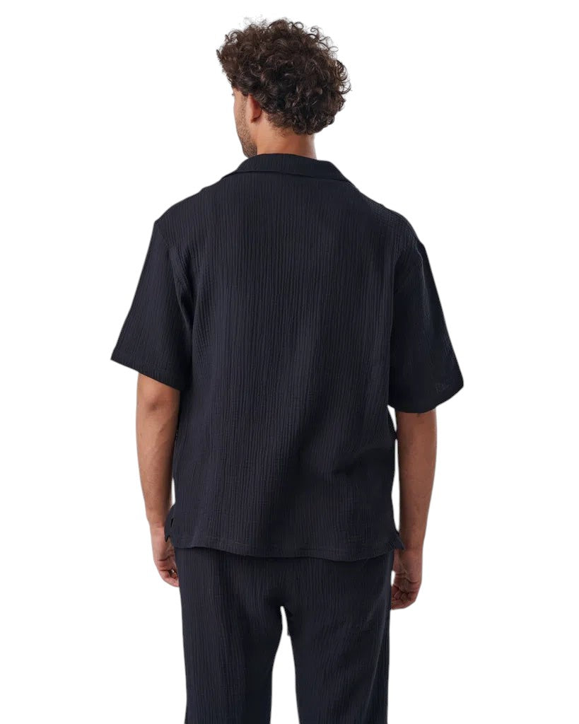 linen SHORT set BLACK