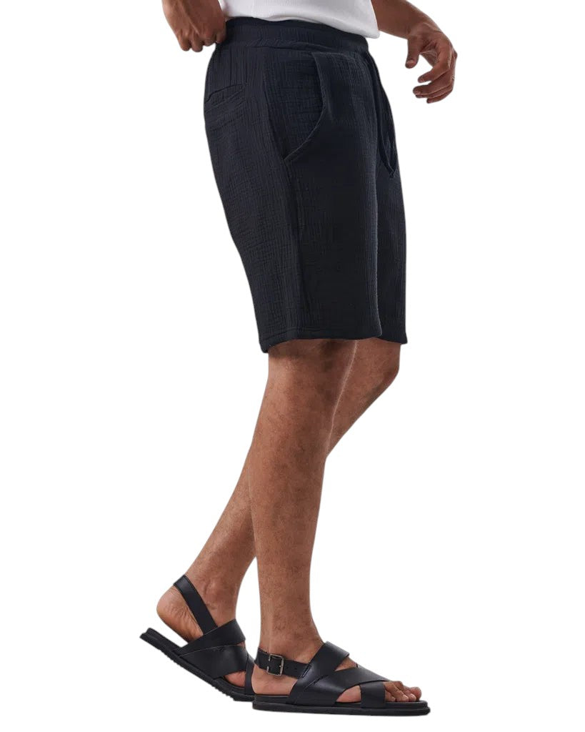 linen SHORT set BLACK