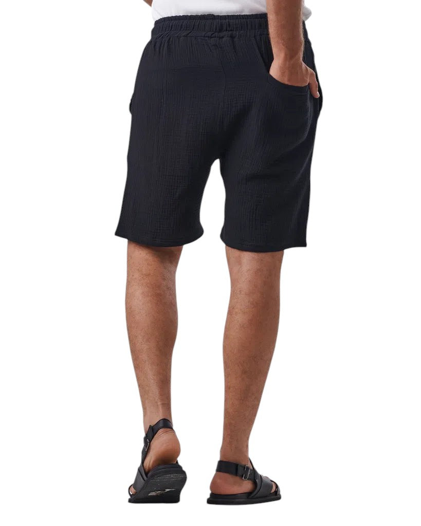 linen SHORT set BLACK