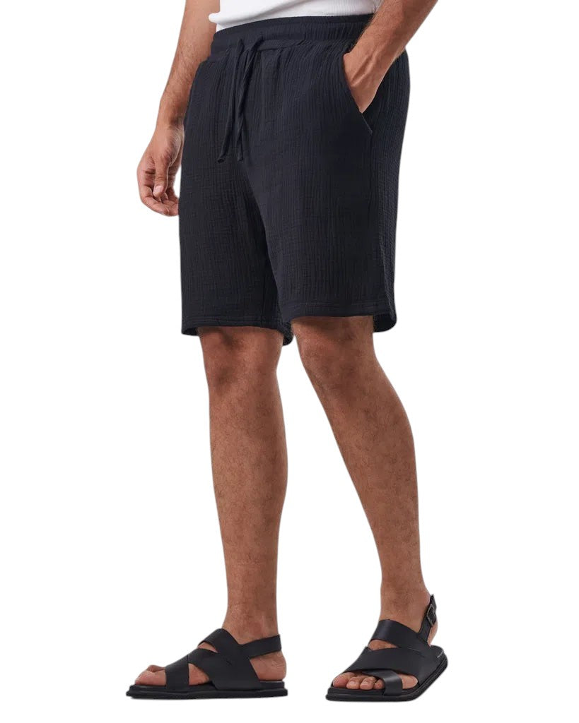 linen SHORT set BLACK